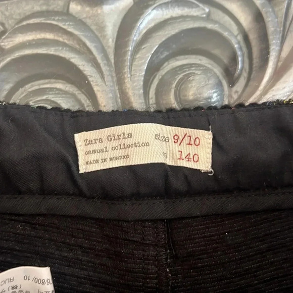 Zara girls 9 / 10 black multicolor metallic thread wool blend knit shorts 140cm - Picture 7 of 9